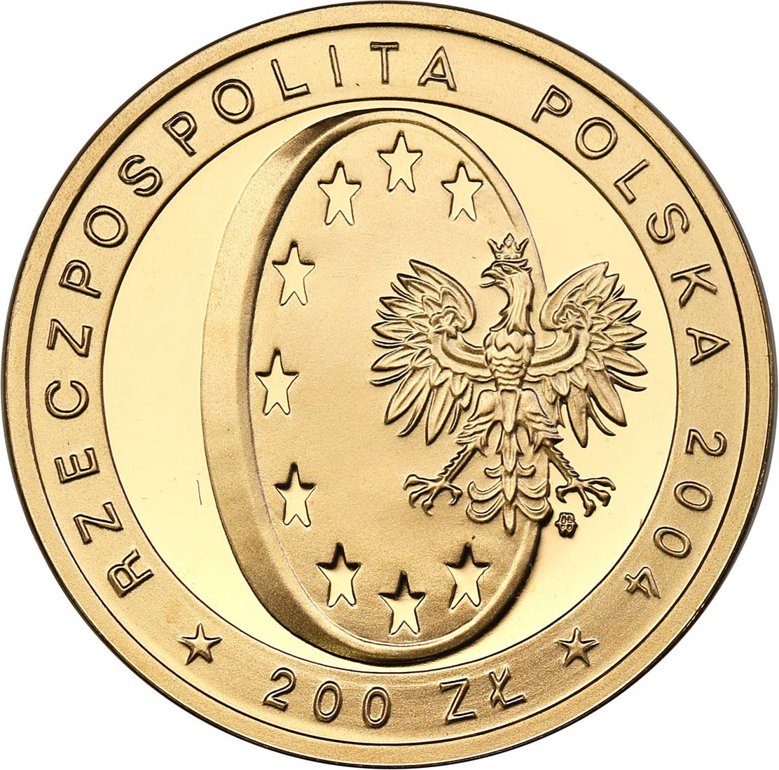 III RP. 200 złotych 2004 Wstąpienie Polski do Unii Europejskiej